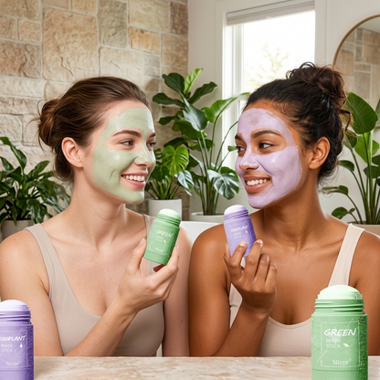 Nicor Cleansing Green Tea Mask Clay Stick Oil Control Anti-Acne Whitening Seaweed Mask Skin Care