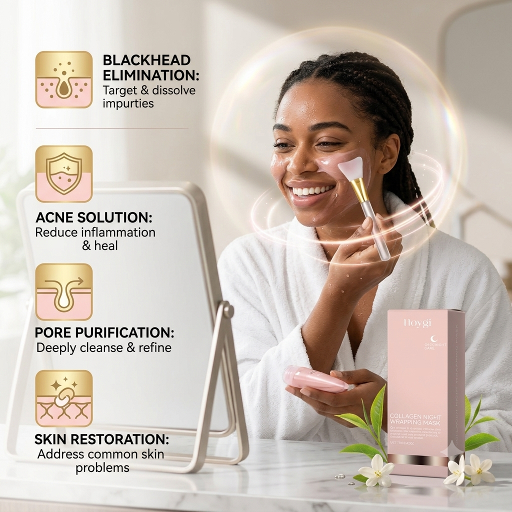 Masque arrachable au collagène Nettoyant Visage Hydratant Hoygi