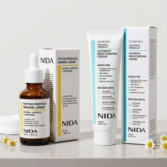 NIDA Peptide Propolis Facial Serum and Moisturizing Cream
