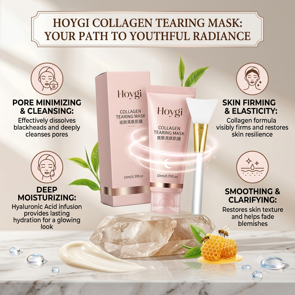 Masque arrachable au collagène Nettoyant Visage Hydratant Hoygi