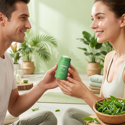 Nicor Cleansing Green Tea Mask Clay Stick Oil Control Anti-Acne Whitening Seaweed Mask Skin Care